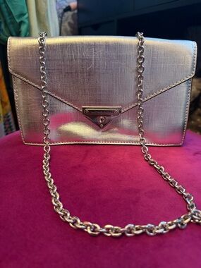 Michael Kors Metallic Silver Chain Crossbody